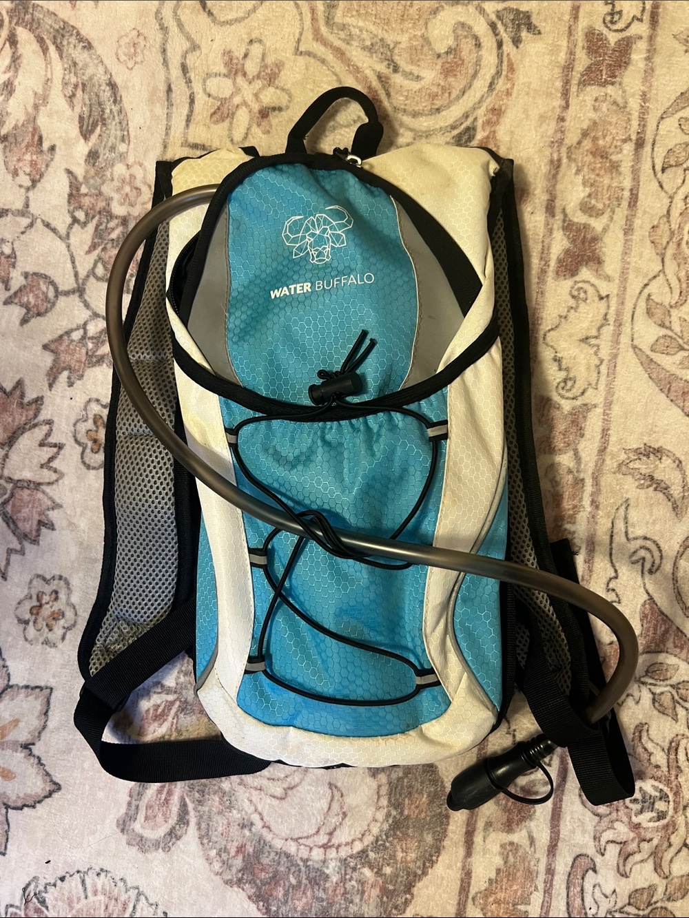 Buffalo Hydration Backpack - Teal and White
